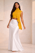 Elysia Asymmetrical Cropped Sweater