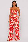 Janice Print Halter Jumpsuit