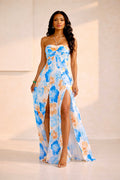 Zeina Pleated Maxi Dress